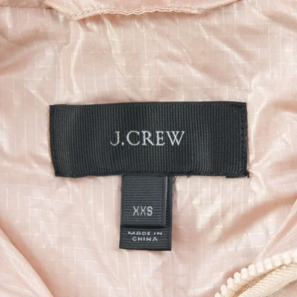 J. Crew Vest Women's XXS Quilted Double Full Zip #B8448 Light Pink Outdoor Vest - Picture 4 of 7